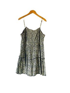 Urban Outfitters Black Yellow Floral Mini Dress M